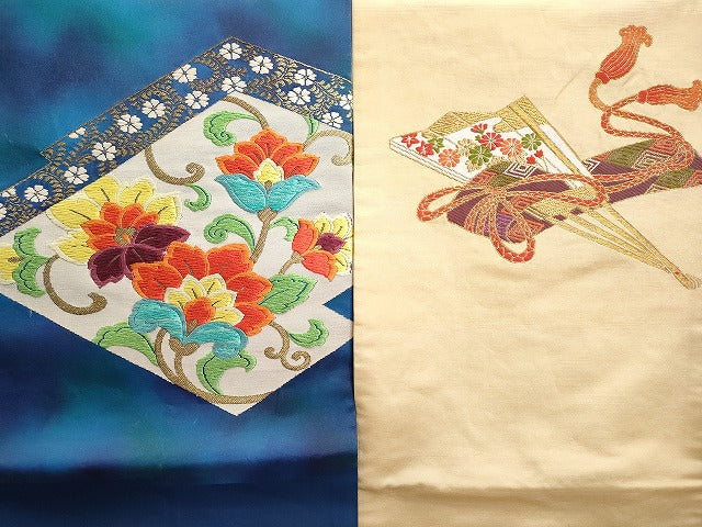 平和屋本店■名古屋帯 まとめて100点 鴛鴦 人物 風景 更紗 花柄 駒刺繍 金銀糸 など 着用可能多数 未使用品あり 全て正絹 ppp3923