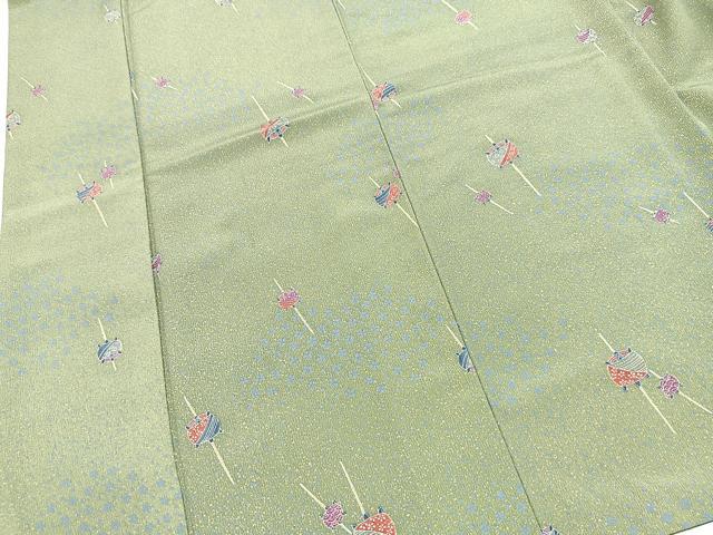 平和屋着物■小紋 糸巻き文 洗える着物 BAAX9338yc