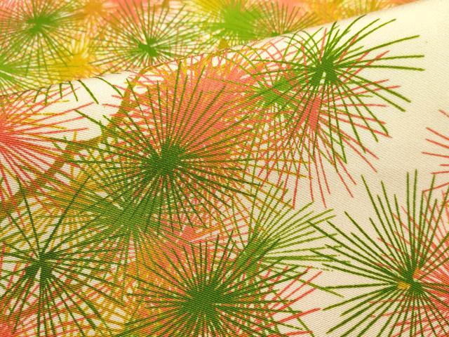 平和屋着物■上質な小紋 松葉文 正絹 逸品 DABI0779cd