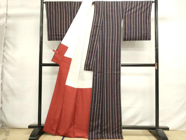 平和屋着物■上質な紬 間道 正絹 逸品 DABI0769cd