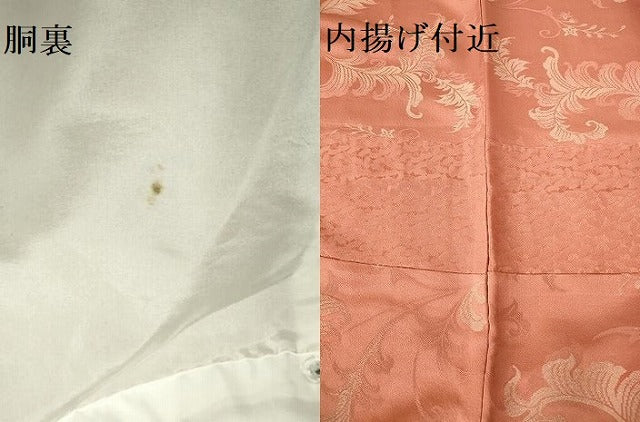平和屋着物●上質な小紋 寿光織 草花 金糸 ロング丈 正絹 逸品 未使用 DABH0550op