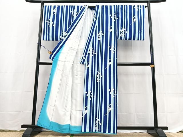 平和屋着物■小紋 雪月花 洗える着物 BAAX9353yc
