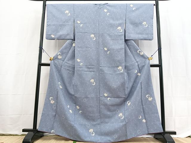 平和屋着物■小紋 雪輪花文 洗える着物 BAAX9357yc