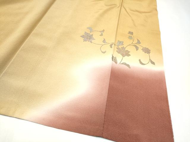 平和屋着物●染色作家 林川信夫 訪問着 正倉院花唐草文 暈し染め 金彩 正絹 逸品 CABJ5083hy
