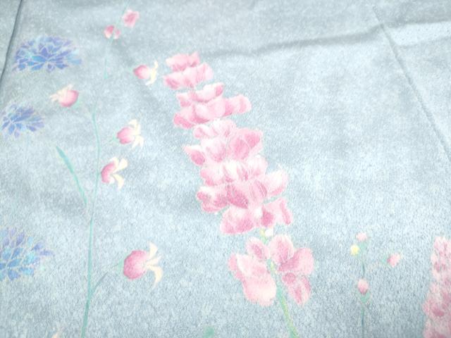 平和屋着物●染色作家 田中文子 訪問着 草花文 暈し染め 正絹 逸品 CABJ5117hy