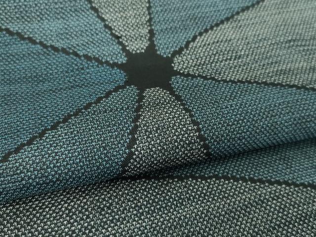 平和屋着物●本場大島紬 9マルキ 幾何学文様 正絹 逸品 DABH9468ps