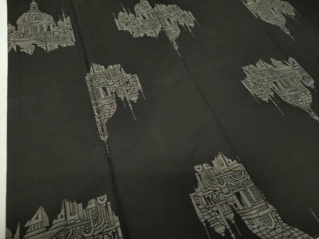 平和屋着物●本場大島紬 9マルキ 地空 西洋風景文 正絹 逸品 未使用 DABH9466ps