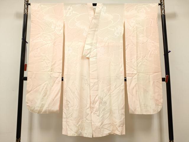 平和屋着物■振袖用長襦袢 無双仕立て 刺繍 鈴花地紋 暈し染め 正絹 逸品 DABH5056ea