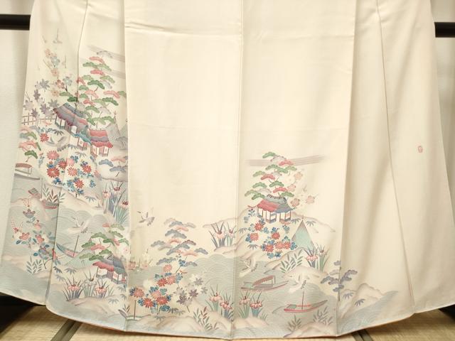 平和屋着物■本加賀友禅作家 談義所栄二 訪問着 松竹梅 正絹 逸品 DABH5066ea