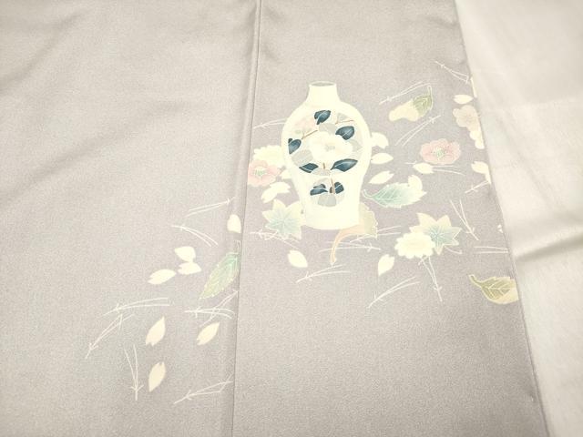 平和屋着物■豪華色留袖 作家物 駒刺繍 陶器花文 吹き寄せ 正絹 逸品 DABH5085ea