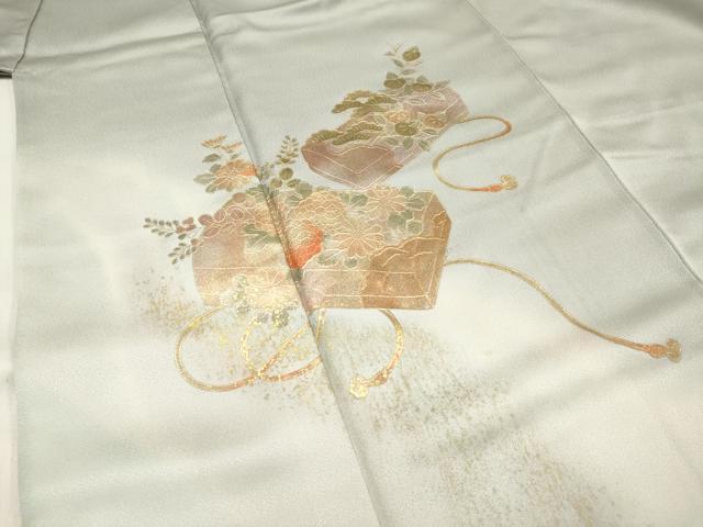 平和屋着物■訪問着 文箱花文 暈し染め 金彩 正絹 逸品 DABH5097ea