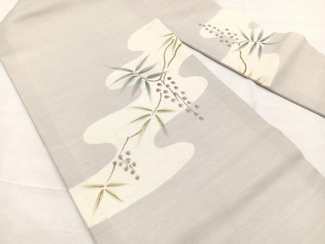平和屋着物*夏物 九寸名古屋帯 手描き 葡萄 金銀彩 正絹 逸品 BAAX7467hv
