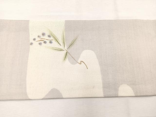 平和屋着物*夏物 九寸名古屋帯 手描き 葡萄 金銀彩 正絹 逸品 BAAX7467hv