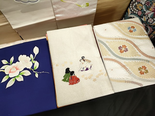 平和屋本店■名古屋帯 まとめて100点 鴛鴦 人物 更紗 花柄 手描き 駒刺繍 金銀糸 など 着用可能多数 未使用品あり 全て正絹 ppp3932