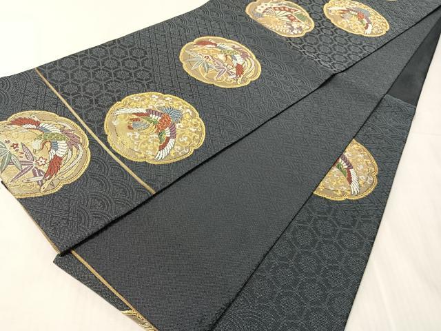 平和屋着物●六通柄袋帯 舞衣 金糸 正絹 逸品 CABJ0725vp