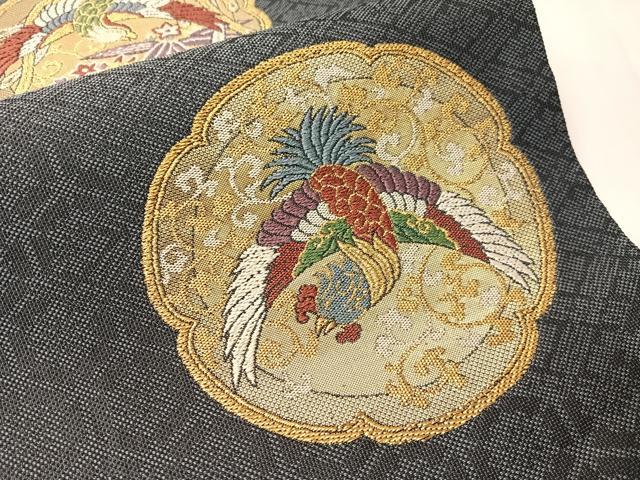 平和屋着物●六通柄袋帯 舞衣 金糸 正絹 逸品 CABJ0725vp