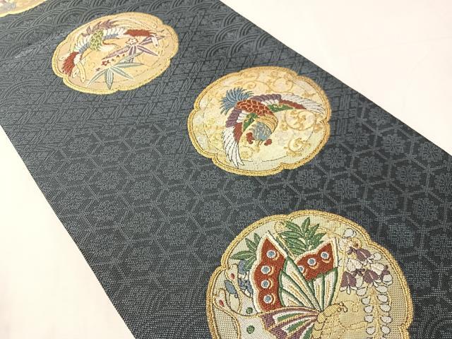 平和屋着物●六通柄袋帯 舞衣 金糸 正絹 逸品 CABJ0725vp