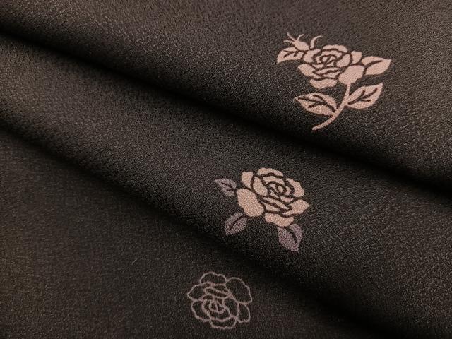 平和屋着物●小紋 薔薇 洗える着物 BAAX9374yc