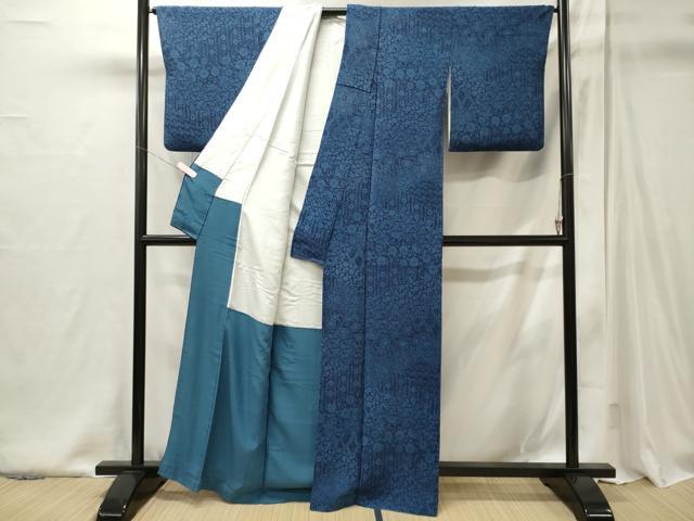 平和屋着物■上質な小紋 切嵌花唐草文 正絹 逸品 CABI1999oy