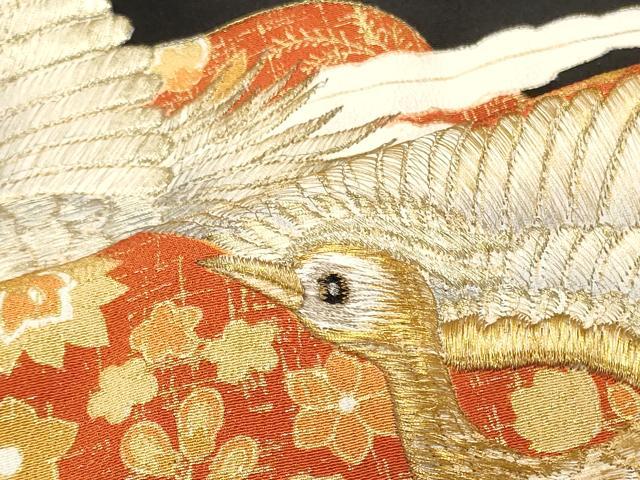 平和屋着物■豪華黒留袖 刺繍 鳳凰花文 金彩 正絹 逸品 未使用 CABJ6808oy