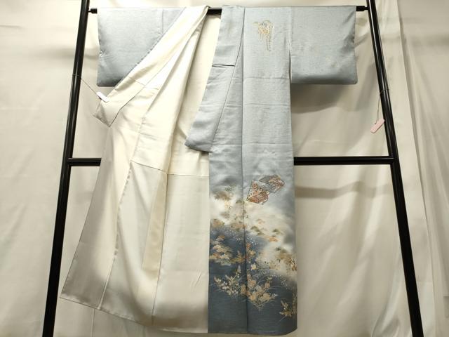 平和屋着物■訪問着 花松文 暈し染め 金銀彩 正絹 逸品 CABJ6811oy