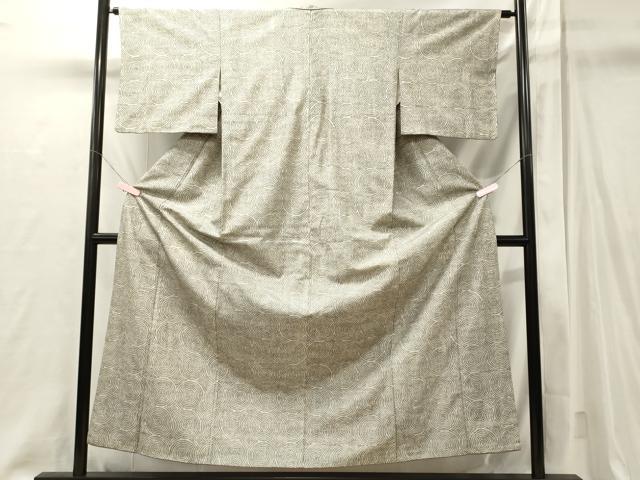 平和屋着物■上質な紬 丸文 正絹 逸品 CABJ6803oy