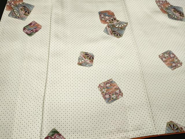 平和屋着物■上質な小紋 色紙重ね吉祥文 金彩 正絹 逸品 CABI1998oy