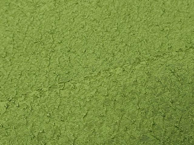 平和屋着物■上質な色無地 青丹色 反端付き 正絹 逸品 CABI1997oy