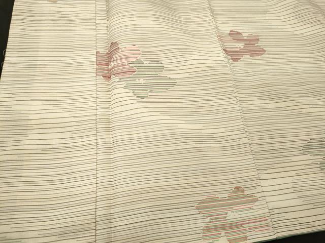 平和屋着物■上質な紬 舞花文 正絹 逸品 未使用 CABJ6818oy
