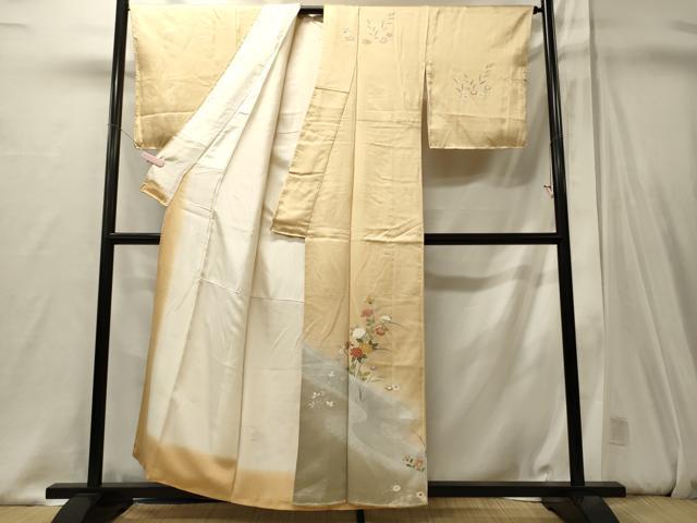 平和屋着物■訪問着 草花文 正絹 逸品 CABJ6839oy