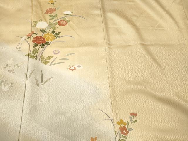 平和屋着物■訪問着 草花文 正絹 逸品 CABJ6839oy