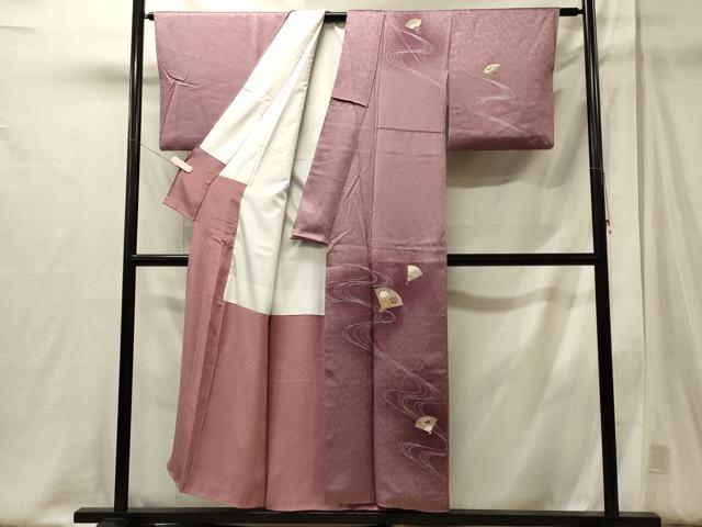 平和屋着物■訪問着 流線扇面花文 暈し染め 金彩 正絹 逸品 CABJ6850oy