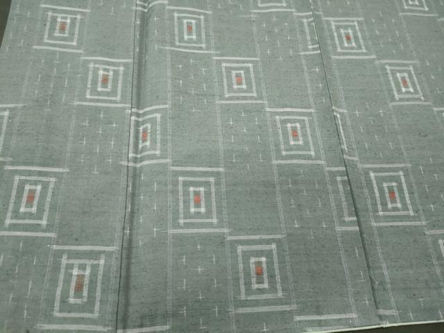 平和屋着物■上質な紬 幾何学文 正絹 逸品 CABJ6821oy