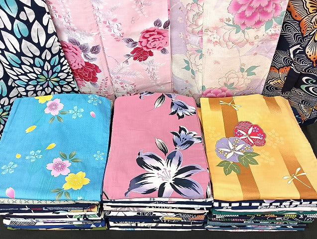 平和屋着物■浴衣 まとめて 45点 蝶 蜻蛉 朝顔 花柄 ラメ 綿紅梅 絹紅梅 注染 暈し染め など 着用可能多数 未使用品あり mmm1269