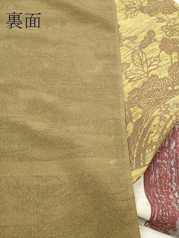 平和屋着物▼柄見本 反物 手習 型染め 京都誂友禅 リメイク生地 材料 逸品 未使用 DABH8212zy