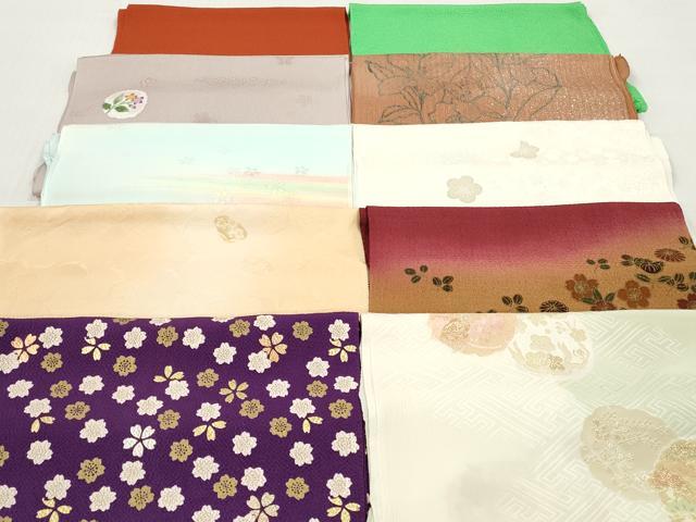 平和屋着物★和装小物 帯揚げ10枚セット 丹後ちりめん 正絹 逸品 DABI0073xg
