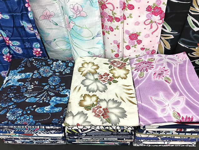 平和屋着物■浴衣 まとめて 45点 蝶 紫陽花 薔薇 花柄 綿紅梅 暈し染め など 着用可能多数 未使用品あり mmm1273