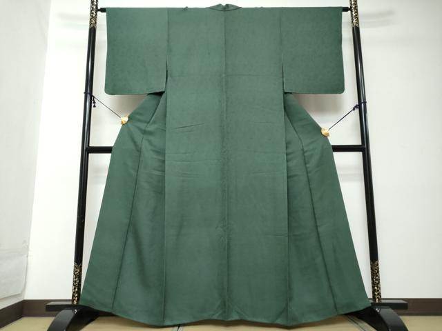 平和屋着物●上質な色無地 洋花地紋 天鵞絨色 正絹 逸品 DABI2185ud