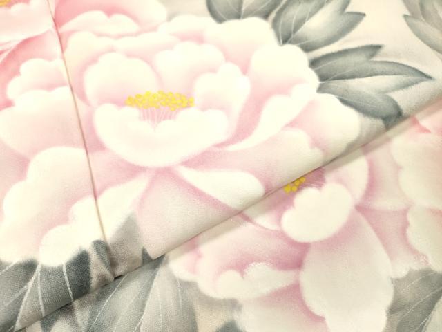 平和屋着物▼豪華振袖 手描き 笹竹牡丹文 正絹 逸品 DABH7404fe