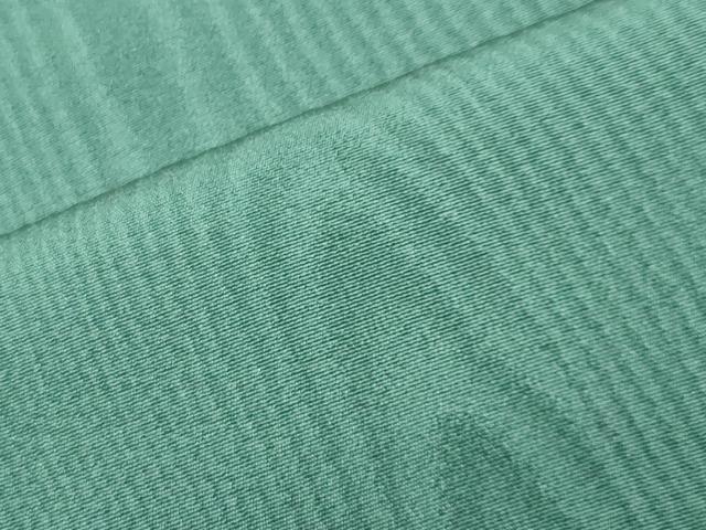 平和屋着物●上質な色無地 作家物 杢目地紋 老竹色 正絹 逸品 CABI1043gh