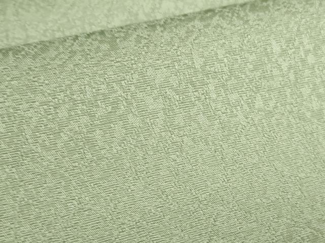 平和屋着物●上質な色無地 霞地紋 山葵色 正絹 逸品 DABH0864op