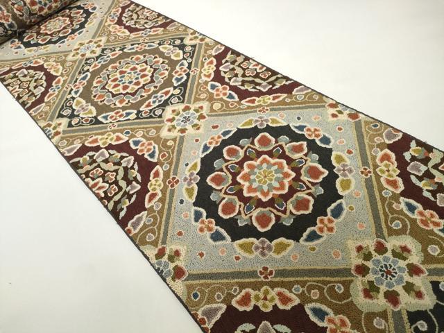 平和屋本店●極上 中国三大刺繍 総相良刺繍 総刺繍 六通柄 袋帯 帯反物 200万粒 総詰め 天井花文 裏地付 逸品 未使用 DZAA12240kh6