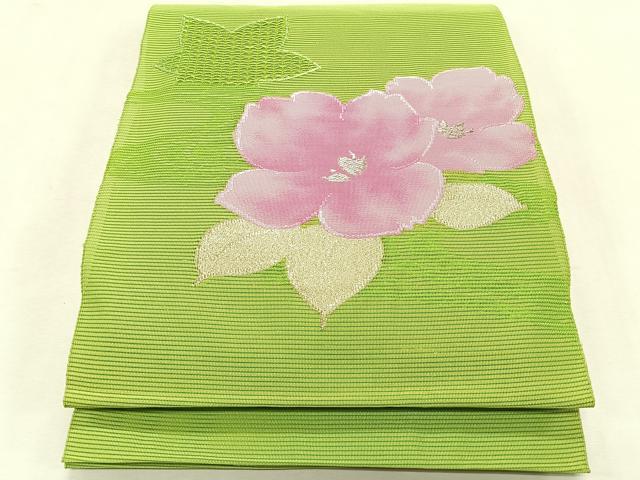 平和屋着物*夏物 八寸名古屋帯 絽綴れ 草花文 正絹 逸品 CABJ4775fb