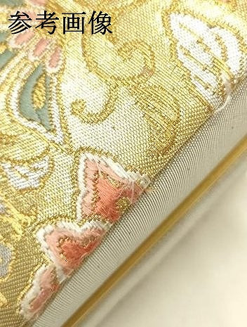 平和屋着物●和装小物 和装バッグ ハンドバッグ 更紗鳳凰花文 金銀糸 帯地使用 逸品 AABK5537ay