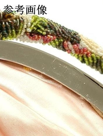 平和屋着物●和装小物 和装バッグ ハンドバッグ ビーズバッグ 花柄 逸品 AABK5502ay