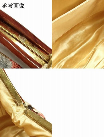 平和屋着物●和装小物 和装バッグ ハンドバッグ ビーズバッグ 花柄 逸品 AABK5499ay