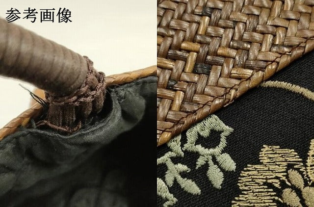平和屋着物●西陣 川島織物 和装小物 和装バッグ ハンドバッグ 刺繍 更紗花文 逸品 AABK5532ay