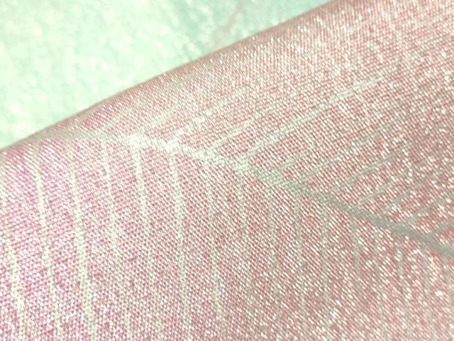 平和屋着物▼全通柄袋帯 舞葉文 銀糸 正絹 逸品 DABH6520az
