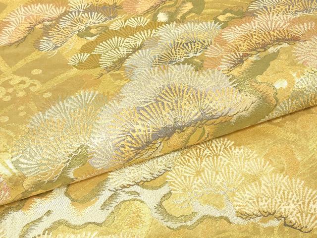 平和屋着物▼六通柄袋帯 光悦垣老松文 金糸 正絹 逸品 DABH6525az
