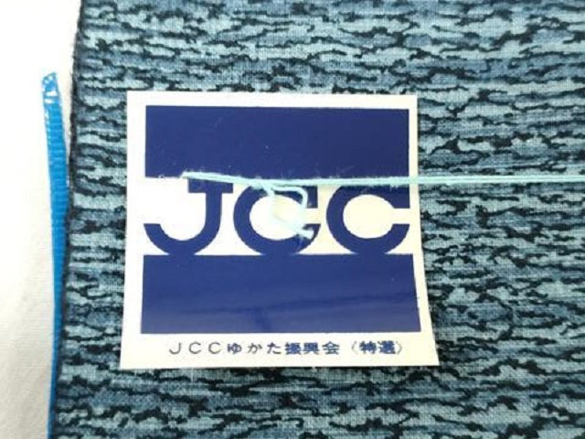 平和屋着物*夏物 浴衣 反物 着尺 注染 楽楽縮み 霞文 綿 逸品 未使用 DABH3546zy